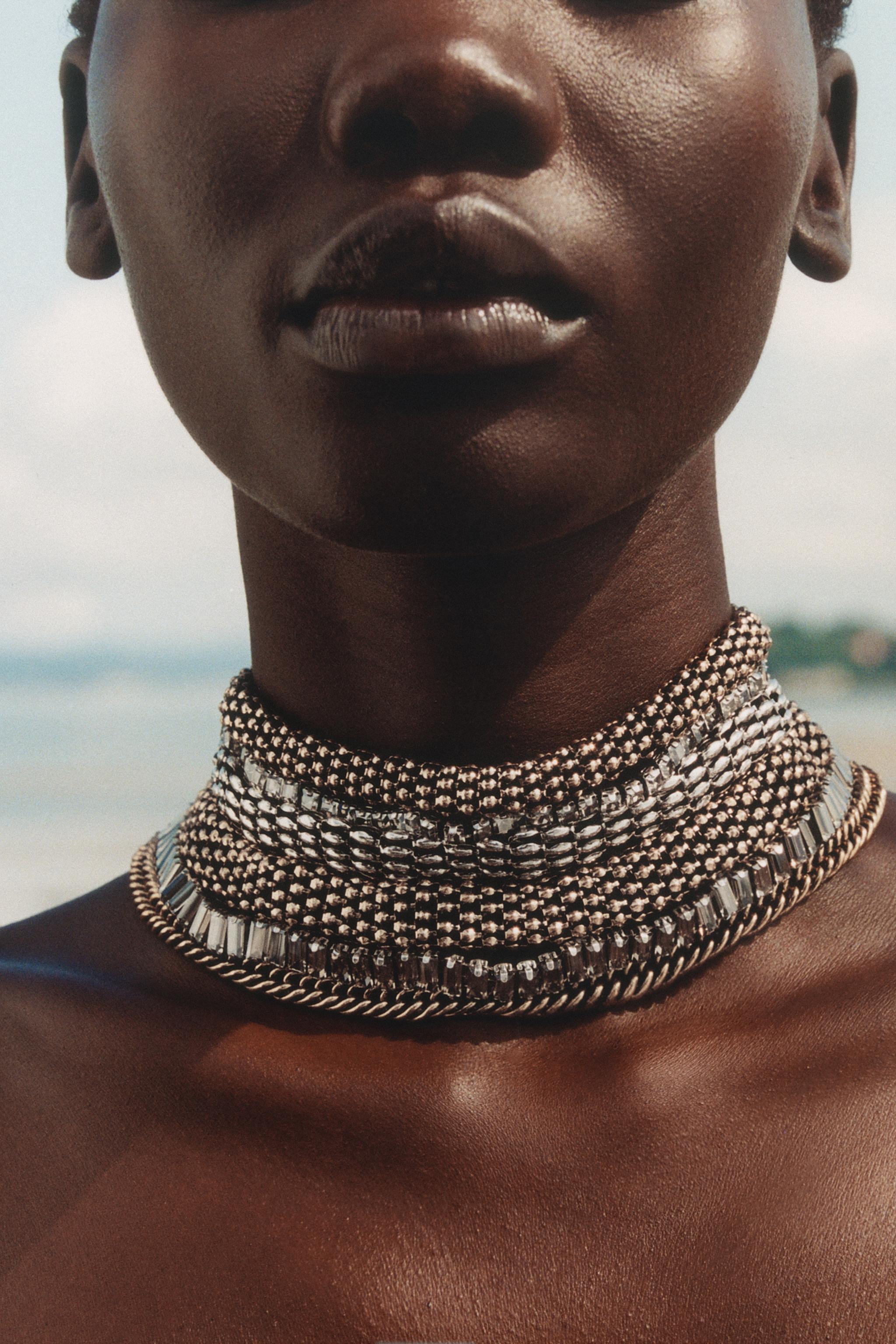 COLLIER CHOKER CHAÎNE BIJOUX